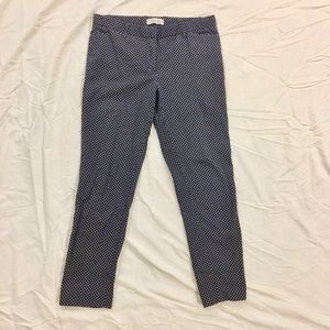 GAP | navy blue&white polka dot slim cropped pant